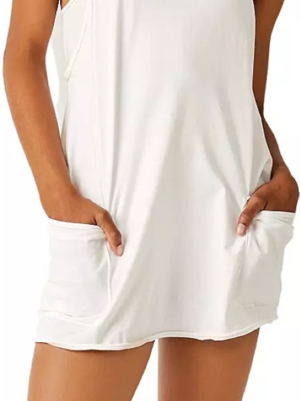 Free People White Tank Pocket Dress